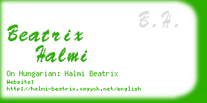 beatrix halmi business card
